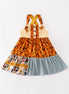 Platinum Yellow halloween print apron dress
