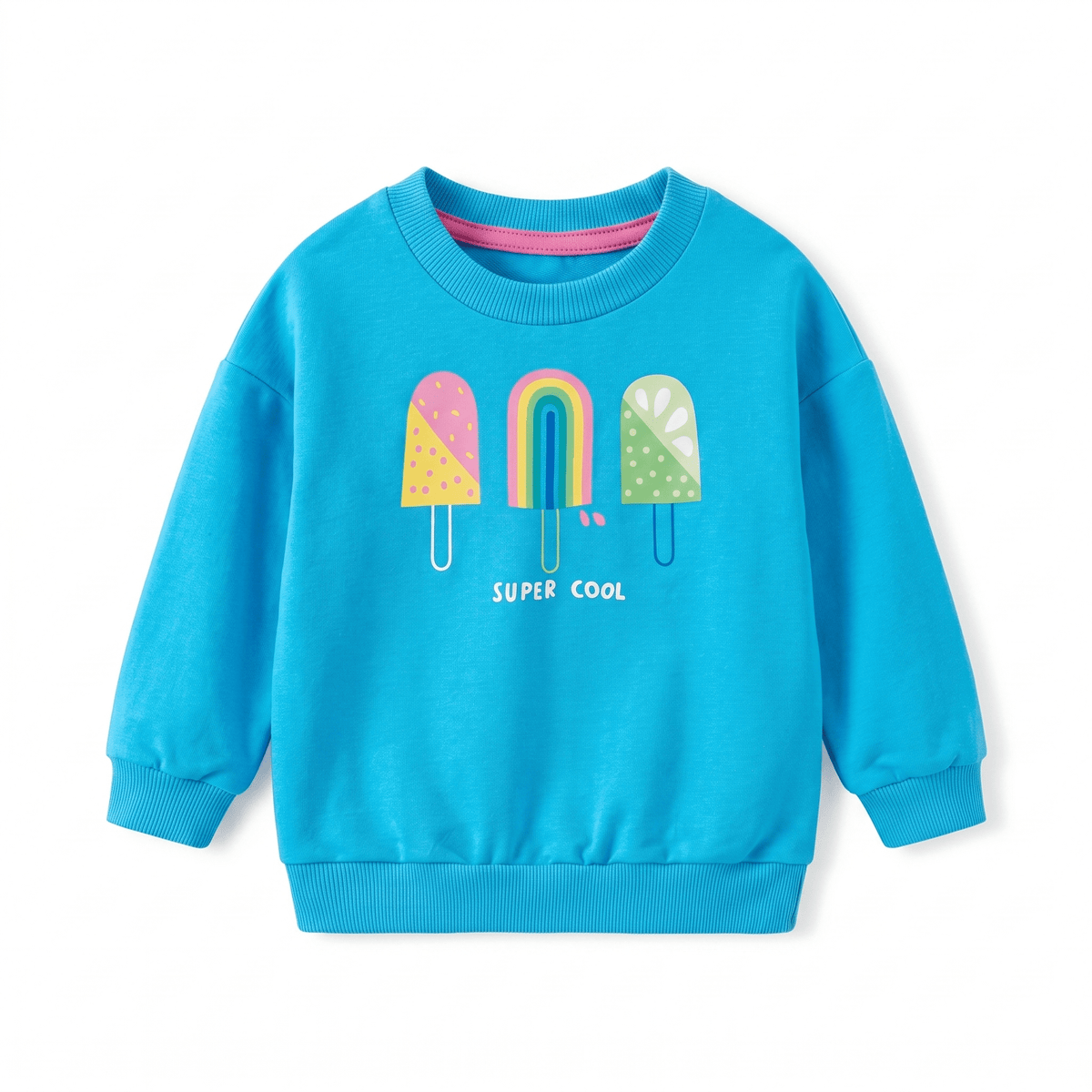 Children's Ice Cream Graphic Round Neck Sweatshirt - Little Janey Shop