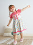 Platinum floral print strap girl dress