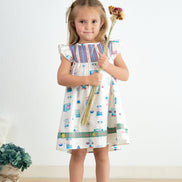 Platinum balcony ruffle dress