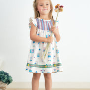 Platinum balcony ruffle dress