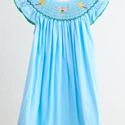 Blue fairy hand smocked dress