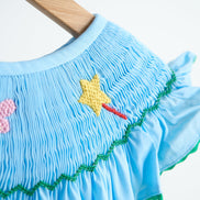 Blue fairy hand smocked dress
