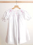 Pink easter cross hand-smocked girl dress