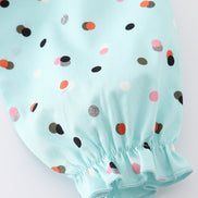 Platinum mint floral print baby girl romper
