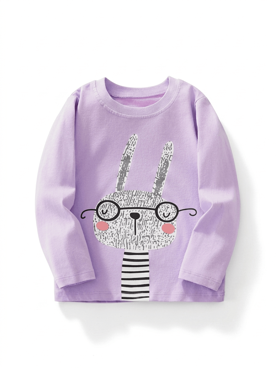 Children's Cartoon Rabbit Long Sleeve T-Shirt - Little Janey Shop