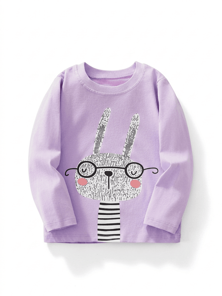 Children's Cartoon Rabbit Long Sleeve T-Shirt - Little Janey Shop