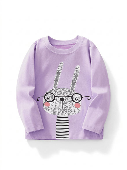 Children's Cartoon Rabbit Long Sleeve T-Shirt - Little Janey Shop