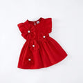 Girls' Flower Ruffle Sleeve Dress – Special Occasions - Little Janey Shop