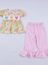 Sweet island character hand smocked ruffle pants set
