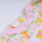 Sweet island character hand smocked ruffle pants set