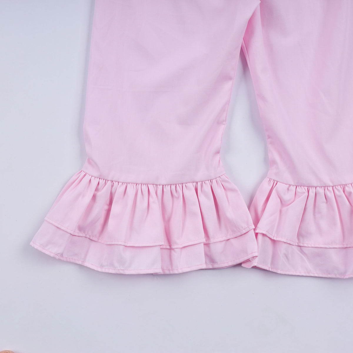 Girls Mint Nutcracker Hand Smocked Gingham Ruffle Pants Set – Christmas 2T–6Y
