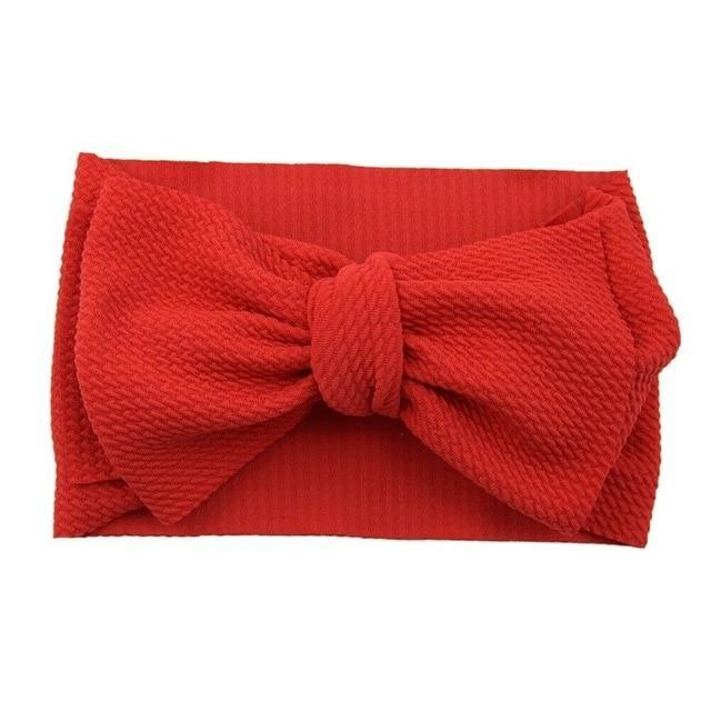 Oversized Bow Headbands for Baby Girls & Toddlers — Soft Stretch Turban Knot Head Wrap | Little Janey