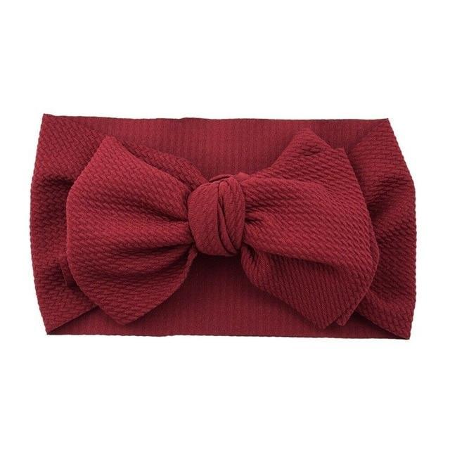 Oversized Bow Headbands for Baby Girls & Toddlers — Soft Stretch Turban Knot Head Wrap | Little Janey