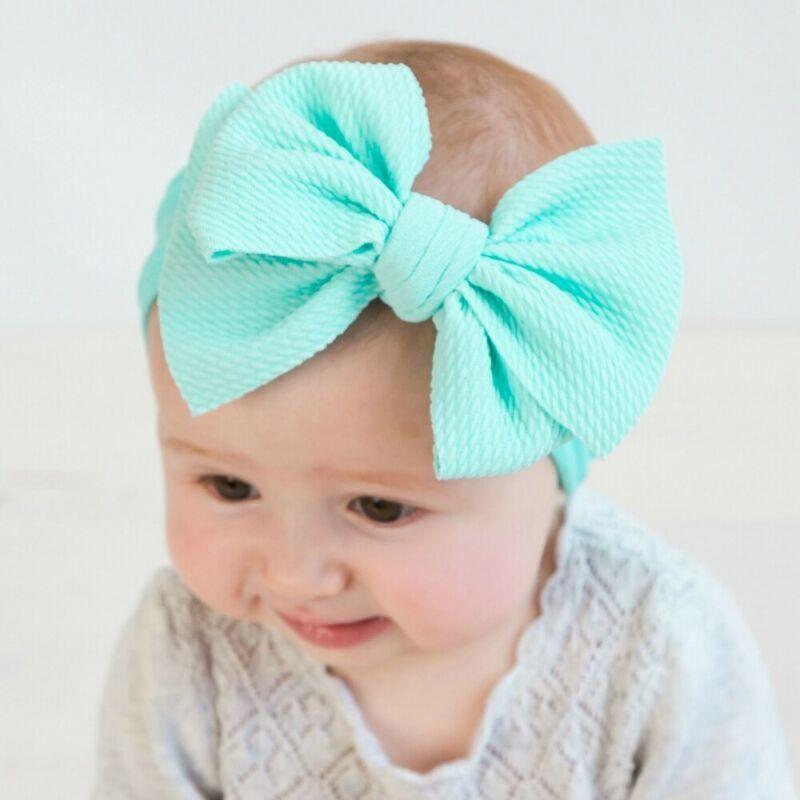 Oversized Bow Headbands for Baby Girls & Toddlers — Soft Stretch Turban Knot Head Wrap | Little Janey