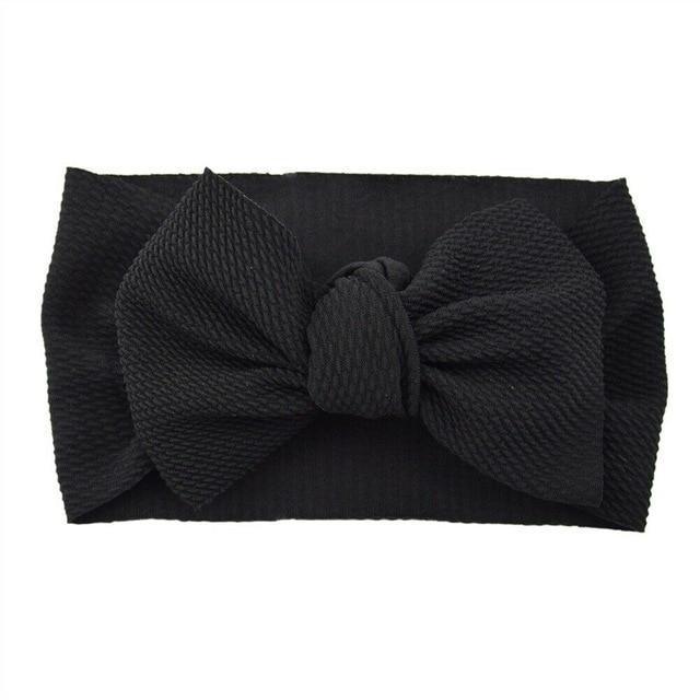 Oversized Bow Headbands for Baby Girls & Toddlers — Soft Stretch Turban Knot Head Wrap | Little Janey