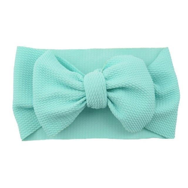 Oversized Bow Headbands for Baby Girls & Toddlers — Soft Stretch Turban Knot Head Wrap | Little Janey