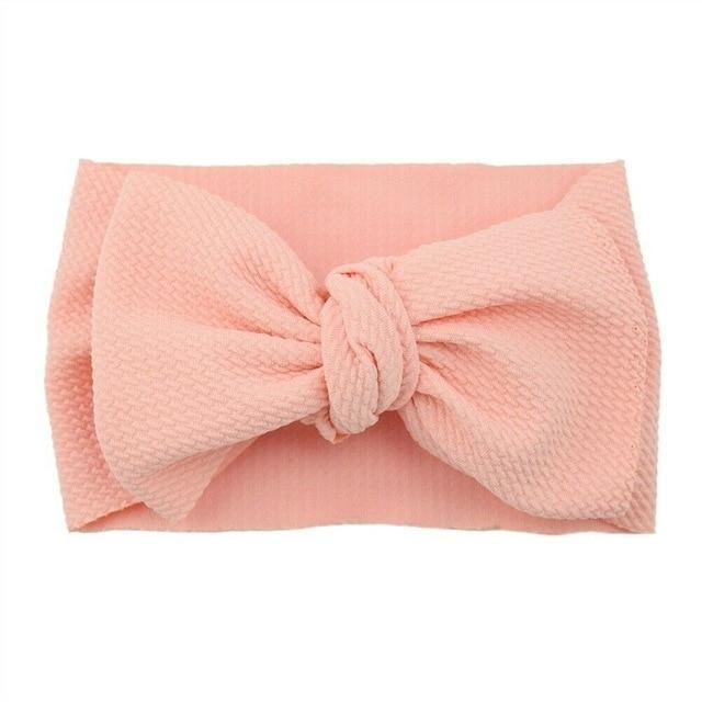 Oversized Bow Headbands for Baby Girls & Toddlers — Soft Stretch Turban Knot Head Wrap | Little Janey