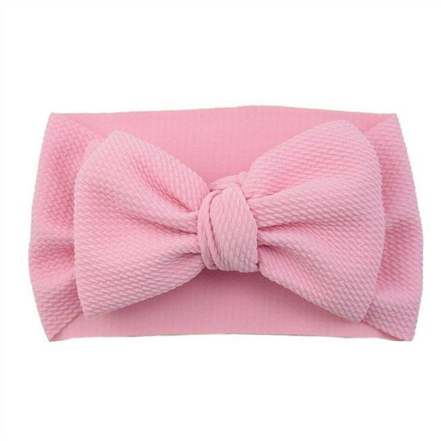 Oversized Bow Headbands for Baby Girls & Toddlers — Soft Stretch Turban Knot Head Wrap | Little Janey