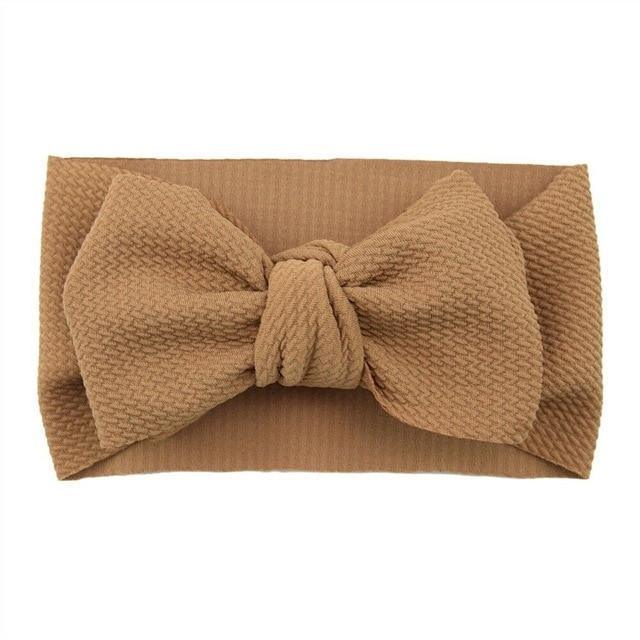 Oversized Bow Headbands for Baby Girls & Toddlers — Soft Stretch Turban Knot Head Wrap | Little Janey