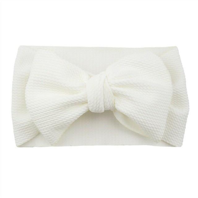 Oversized Bow Headbands for Baby Girls & Toddlers — Soft Stretch Turban Knot Head Wrap | Little Janey