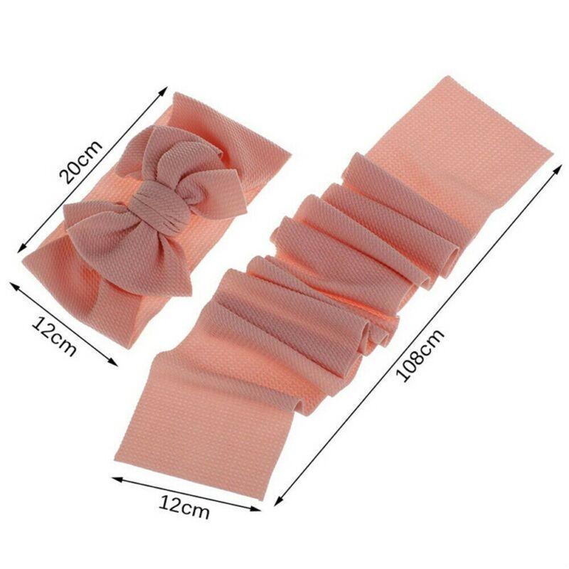 Oversized Bow Headbands for Baby Girls & Toddlers — Soft Stretch Turban Knot Head Wrap | Little Janey