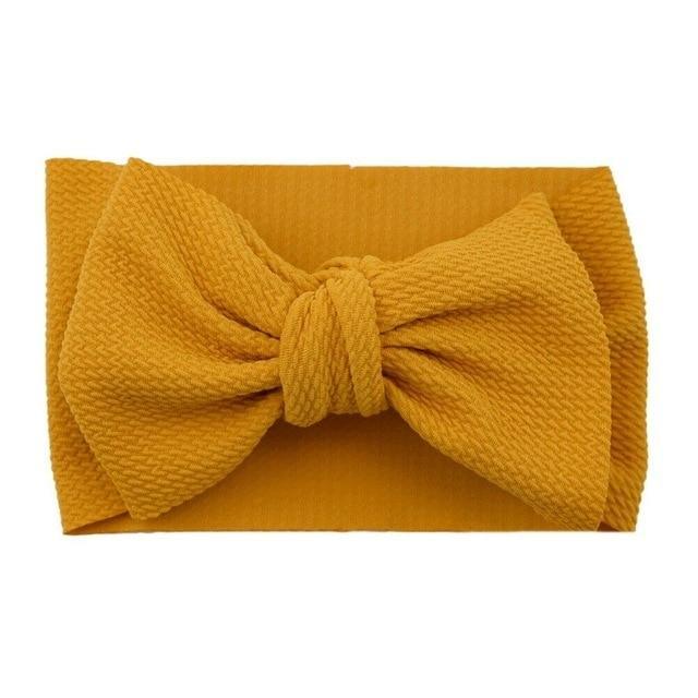 Oversized Bow Headbands for Baby Girls & Toddlers — Soft Stretch Turban Knot Head Wrap | Little Janey