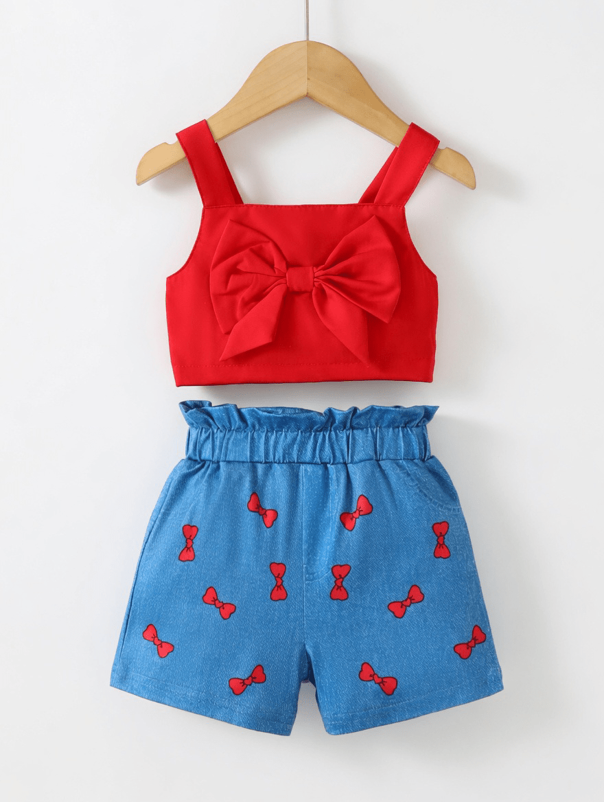Children's Bow Tank and Shorts Set - Little Janey Shop
