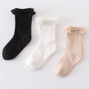 Black Knit lace girls socks
