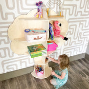 Kids Tree Bookshelf — Wooden Wall Toy Shelf for Children's Rooms | Little Janey