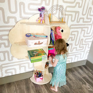 Kids Tree Bookshelf — Wooden Wall Toy Shelf for Children's Rooms | Little Janey
