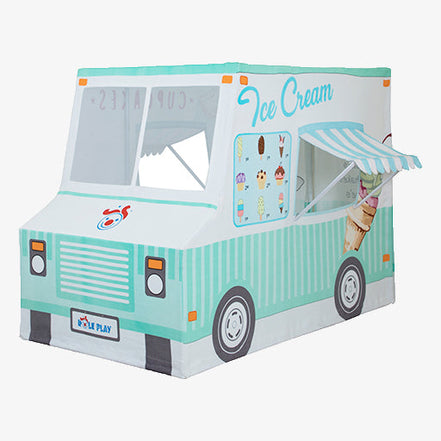 Kids Ice Cream & Cupcake Truck Playhouse – 100% Cotton Canvas Play Tent