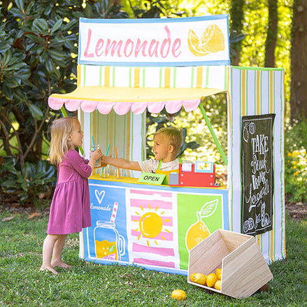 Kids Lemonade Stand – Pretend Play Storefront with Chalkboard for Toddlers