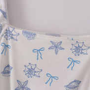 Blue seashell bow mom&me dress