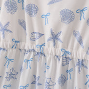 Blue seashell bow mom&me dress