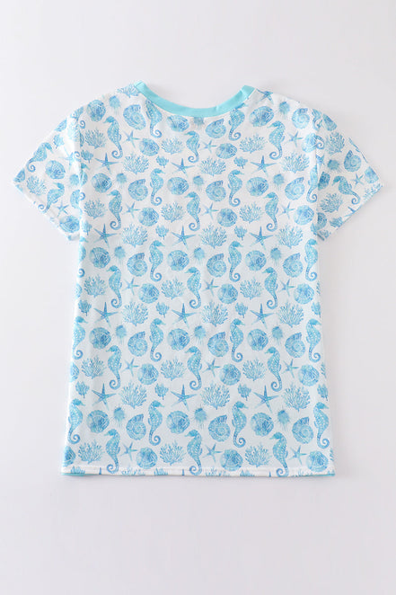 Marine creature print men top