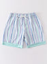 Blue stripe men swim trunks
