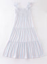Crab french knot stripe smocked dress