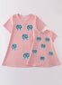 Teal slipper sequin mom&me dress