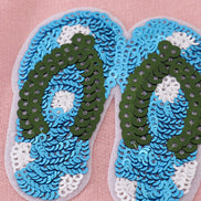 Teal slipper sequin mom&me dress