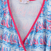Blue sailboat serenade print mom&me dress