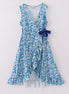Blue ocean regatta print mom dress