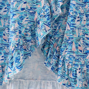 Blue ocean regatta print mom dress