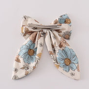 Floral print 1pc hair bow