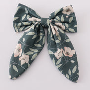 Green forest bloom print girl sailor bow