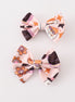 Happy halloween piggie hair bow