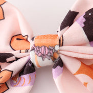 Happy halloween piggie hair bow
