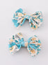 Blue aqua meadow girl piggie hair bow