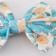 Blue aqua meadow girl piggie hair bow