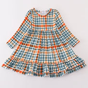 Green plaid mom&me dress